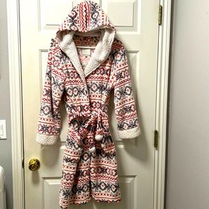 Peaches & Dreams Hooded Bathrobe Size Medium